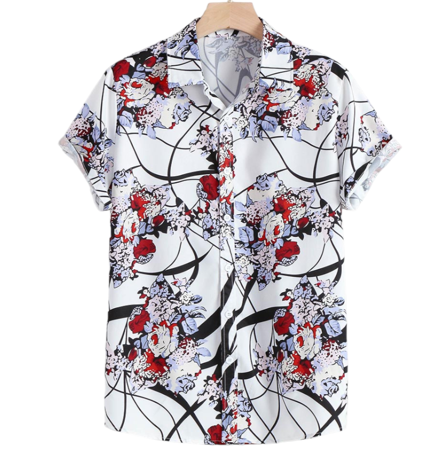 Hawaiian Shirt - Tropical Bliss - White